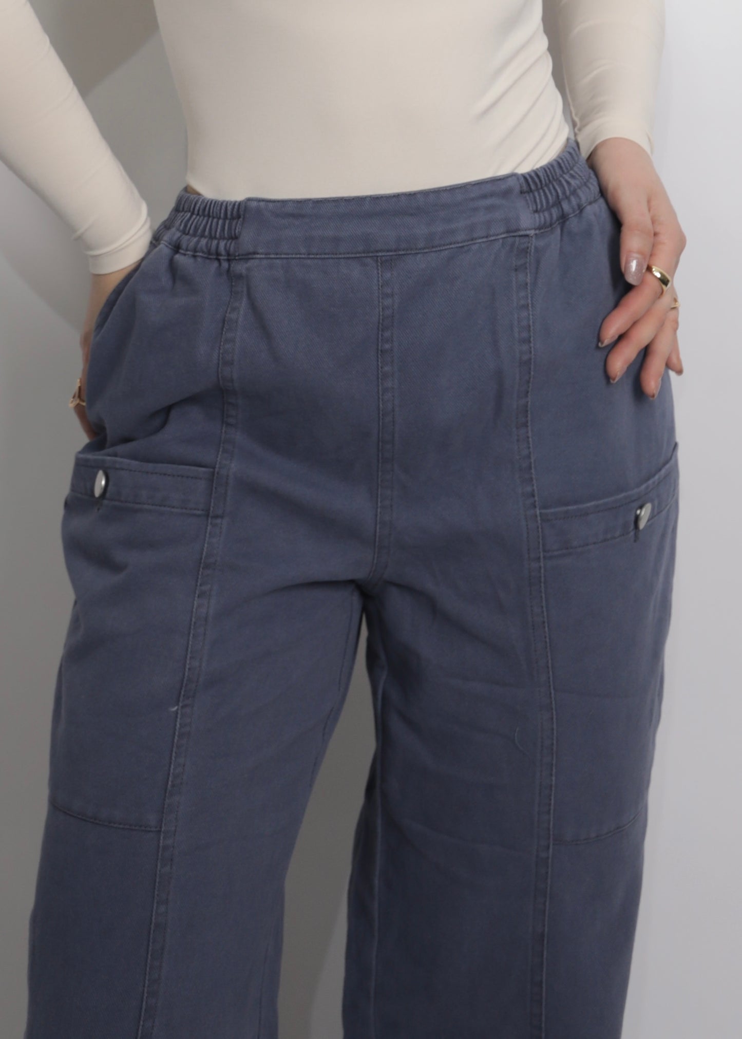 Denim Cargo Pants