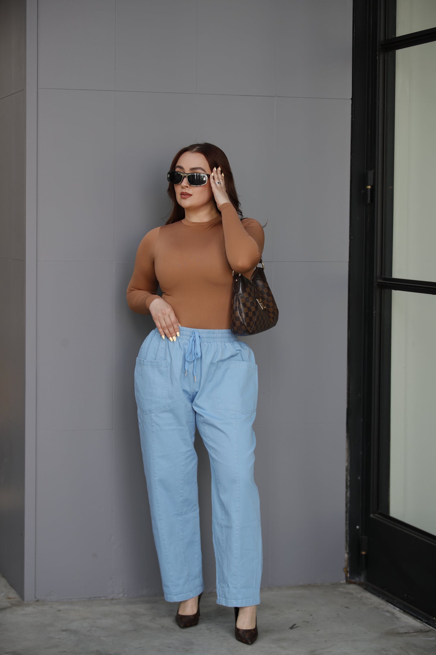 Long Sleeve Bodysuit (Camel)
