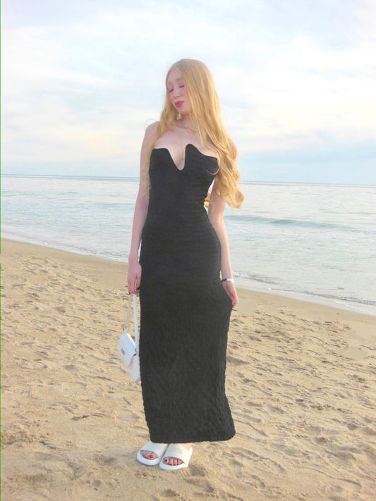 Strapless Long Dress (Black)