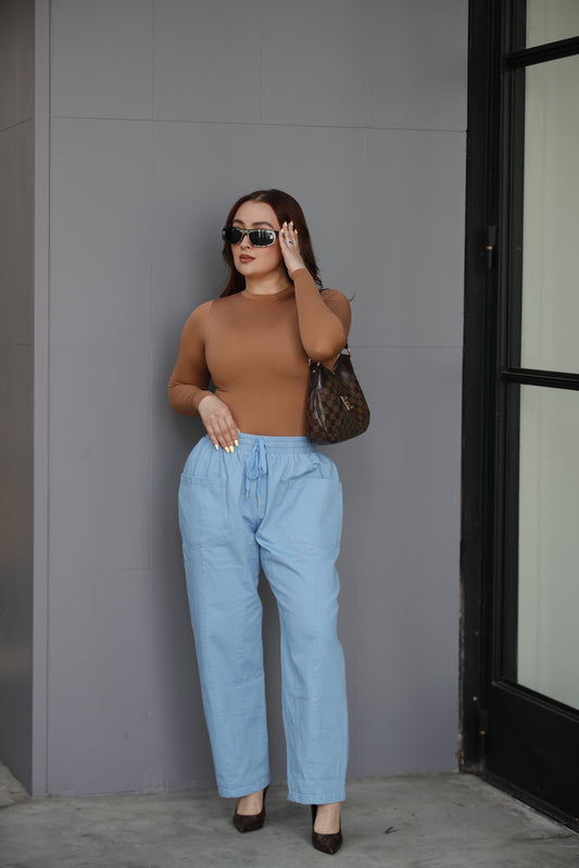 Long Sleeve Bodysuit (Camel)
