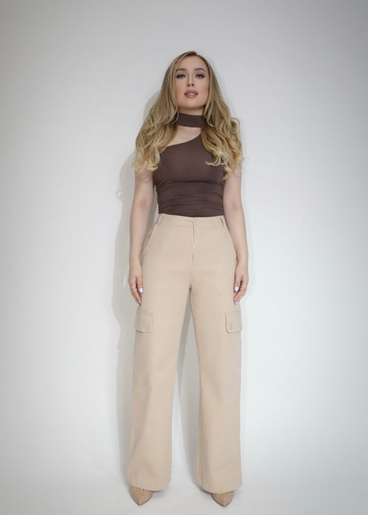 Obsessed Cargo Pants (Beige)